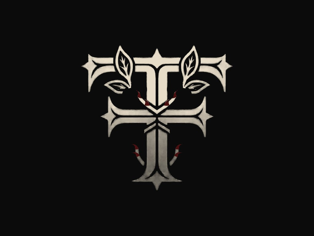 Feterna Thorn F Throw Blanket Black artwork