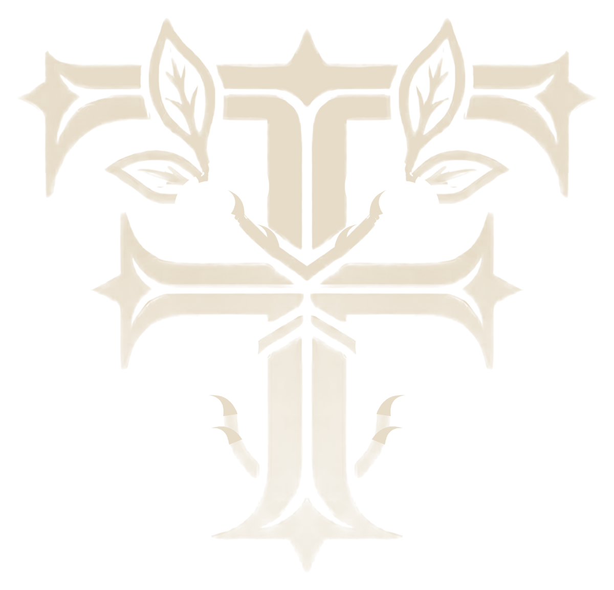 Feterna Thorn F Cuffed Beanie artwork - all-bone thorn F